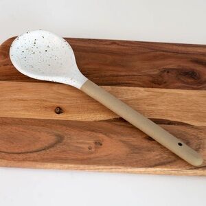 Ceramic Speckled White Spoon Set